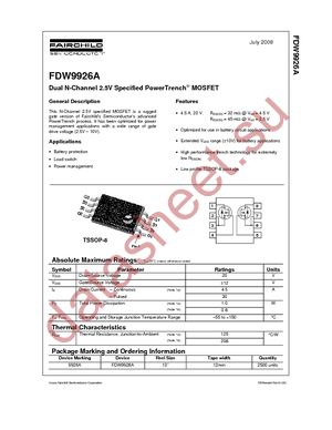 FDW9926A datasheet  
